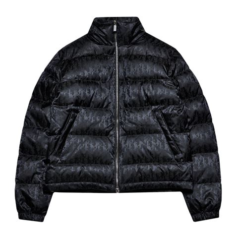 dior oblique down jacket white|Dior oblique puffer jacket.